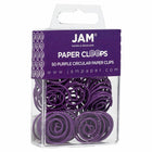 JAM PAPER - Trombones Circulaires Colores, Violet, 2 Paquets de 50-Quantite : 50 par boîte; 2 Boîtes