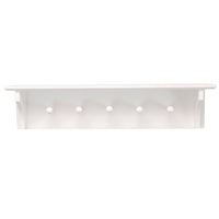 Foster – Étagère murale, 24 larg. x 4,5 prof. x 5,5 haut., 5 patères, blanc (FN00381-2INT)-Mesure et capacité de poids: l'étagère flottante mesure 24 "L x 4,5" L x 5,5 "H en dimensions. C'est la taille parfaite pour une entrée, un couloir, un foyer, un placard, un vestiaire, des cuisines, une buanderie / buanderie, des garages et des bureaux . l'étagère murale peut supporter jusqu'à 10 livres, ce qui vous permet de placer des articles avec un peu plus de poids