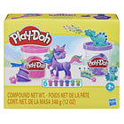 Play-Doh - Pâte paillette -Pack de 6 couleurs métalliques : Ces pots de pâte à modeler à paillettes Play-Doh aux couleurs éclatantes (rose, violet, violet foncé, vert, vert citron et bleu) donneront de l'éclat aux créations des enfants 