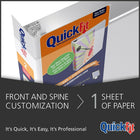 QuickFit® - Reliure de présentation de luxe robuste pour feuilles de calcul (8,5 x 14 po) anneaux ronds 2 po, blanc, horizontal-Idéale pour les feuilles de calcul, les rapports et plus de 8,5 po x 14 po