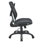 Fauteuil de direction Work Smart avec siège et dossier en mailles, noir-Base robuste avec garnitures argentées