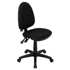 Flash Furniture – Fauteuil de bureau WLA654MGBK, noir-Rembourrage en tissu noir
