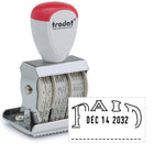 Trodat – Dateur manuel avec texte Paid-Dateur manuel avec texte, cadre en acier robuste