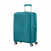 American Tourister - Curio Spinner Moyen - Vert Jade-Fabriqué à 100 % en polypropylène, offrant une durabilité extrême avec une texture qui réduit la visibilité des égratignures
