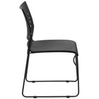Flash Furniture - Chaise empilable noire de la série HERCULES à base traîneau d'une capacité de 881 lb avec dossier ventilé-Quantité de pile: 5