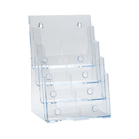 Azar Displays – Porte-brochures à 4 niveaux et 4 compartiments, format lettre (252376)-Pour brochures de format lettre