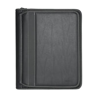 RootsMD – Cartable de luxe avec 2 fermetures à glissière, noir-Pochette à deux fermetures à glissière extérieures dotée de 6 séparateurs pour dossiers
