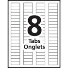 Avery – Intercalaires à étiquettes transparentes Index Maker Imprimer et appliquer, 8 onglets, 25 ensembles, blanc (11447)-Onglets blancs, intercalaires en papier