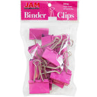 JAM Paper – Pinces relieuses, taille grande, 41 mm, rose, 12/paquet (340BCpi)-Pince relieuse de 41 mm