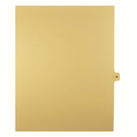 Markmaker - 25 tabs/PQT, 5 PQT/Boite, Intercalaires imprimes Legal, Chamois, 1/15th coupe| format lettre, sans trous, Numero 54-Intercalaires imprimes Legal