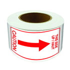 SPC - Étiquette This Side Up (avec/flèche) - 3po x5po - Rouge/Blanc - 500/rouleau-500/rouleau