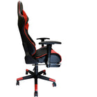 Nicer Furniture - chaise de jeu de style course avec repose-pieds - rouge-Base de chaise en plastique dur
