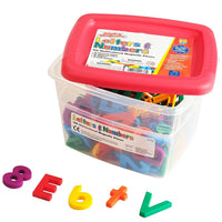 Educational Insights – Ensemble d’aimants multicolores chiffres et lettres Alphamagnets et Mathmagnets, 126/paquet (1636)-Enfants de 4 à 6 ans, à partir de la prématernelle