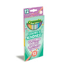 Crayola - Crayons de couleur Colours of Kindness - Paquet de 12-Les mines épaisses et souples sont résistantes.