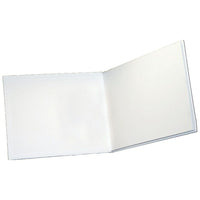 Livre vierge à couverture rigide Ashley 6" x 8", paquet de 12-Livre blanc à couverture rigide de 8" de large x 6" de haut, chacun avec 28 pages