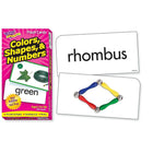 Trend Enterprises Skill Drill Cartes Flash, Couleur, Forme et Nombre-Photographies ou illustrations du concept sur le recto des cartes ; mots et chiffres au dos des cartes.