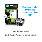 HP - 923 Cartouche d’encre - rendement standard - noir, cyan, magenta et jaune - paquet de 4-Rendement par cartouche : environ 500 pages en noir, 400 pages par couleur