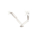 Fellowes - Support articule pour deux moniteurs serie Platinum, blanc-Système de gestion des câbles intuitif