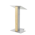 Urbann - Lutrin Y5 avec roulettes - aluminium et bois - naturel-Autoportant avec roulettes, discours