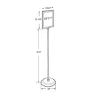 Azar Displays – Présentoir de plancher à cadre double, 11 x 8,5 po (300283)-La base lestée maintient le présentoir stable et à la verticale