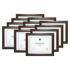 Kiera Grace – Cadre pour document Kylie, 8,5 x 11 po, brun avec bordure dorée, 12/ensemble (PH43830-0MC)-Fini brun foncé