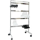 Eddie's - Support de gestion des cintres - 26 po L x 46-1/2 po H x 18-1/4 po l - Chrome-Support de gestion des cintres