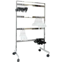 Eddie's - Support de gestion des cintres - 26 po L x 46-1/2 po H x 18-1/4 po l - Chrome-Support de gestion des cintres