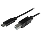 StarTech.com - Câble USB-C à USB-B, M/M, 1 m (3 pi), USB 2.0-Connexions simples à travers un connecteur réversible USB Type-CMC, qui se branche sur votre appareil avec l’un ou l’autre des côtés vers le haut