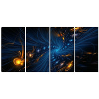Designart – Art abstrait imprimé sur toile, Illumination, 4 panneaux (PT3000-271)-Impression