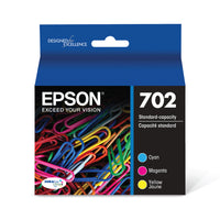 Epson - Cartouches d'encre 702 - Capacité standard - Cyan/Magenta/Jaune-Qualité photo supérieure à celle des photos de labo