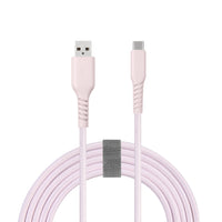 Basic Tech - Câble USB-C Tressé de 6 pi - Rose-Élégant et sans enchevêtrement