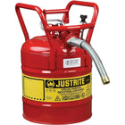 Justrite – D.O.T. AccuFlow – Canettes de sécurité, 1 x /4 x 17 1/4 po, rouge-Un support attaché au bec avec une vis de serrage facile à saisir empêche la libération de vapeur et de déversements pendant le transport