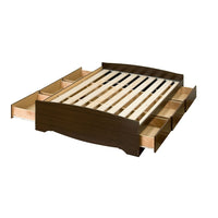PrepacMC – Grand lit de rangement matelot à 6 tiroirs, 63 po, fini espresso-Fini espresso, composite de bois stratifié et MDF pour plus de durabilité