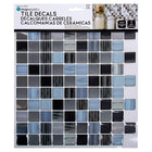 CTG Brands Square Glossy Wall Tile, 10" x 10", Black, 6 Pack-Carreaux de qualité supérieure: les carreaux de dosseret mural à peler et coller sont faits de plastique PVC de haute qualité, durable et écologique, résistant à l'eau et à la moisissure qui ne jaunit jamais avec le temps