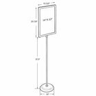 Azar Displays – Présentoir de plancher à cadre double, 22 x 14 po (300286)-La base lestée maintient le présentoir stable et à la verticale