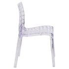 Flash Furniture - Chaise auxiliaire empilable transparente de la série Vision-Finition cristal transparente