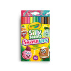 Crayola - Marqueurs lavables fins Silly Scents Smash-Ups - Paquet de 10-Chaque marqueur Crayola Silly Scents Smash-Ups combine deux parfums sucrés - un régal coloré pour les yeux et le nez! Les couleurs se lavent de la peau et de la plupart des vêtements lavables.
