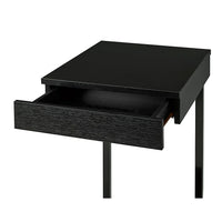 Brassex – Support pour ordinateur portatif avec tiroir et roulettes 13612-BK, 18,5 x 15,5 x 30 po, noir-Couleur : Noir, Matériel : MDF