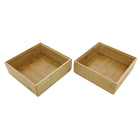 Cathay Importers – Range-tout carré empilable, bambou, 2,5 haut. x 10 larg. x 10 prof. (po), paq./2-Dimensions (po) : 2,5 haut. x 10 larg. x 10 prof.