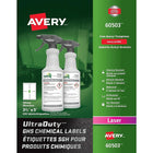 Avery - Étiquettes SGH pour produits chimiques UltraDuty 60503, blanc, 3 1/2 po x 5 po, paq./200-1