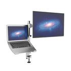 ShoppingAll - Support pour double écran et ordinateur portable entièrement réglable - Blanc-6
