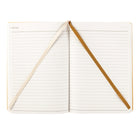 Gry Mattr - Cahier de notes A5 à couverture souple, papier de pierre ligné, 160 pages, moutarde-Fermeture élastique