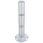 Azar Displays – Présentoir rotatif de comptoir à panneaux perforés 4 côtés, 36 x 4 x 4 po, Transparent translucide (700223-CLR)-Quatre panneaux perforés s’emboîtent et base rotative en plastique transparent de 14 1/2 pouces de diamètre