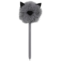 Merangue − Stylo à bille Puff − visage de chat − 0,7 mm-Stylo à bille