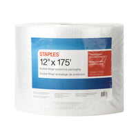 Staples - Papier bulle standard - 3/16 po d'épaisseur - 12 po x 175 pi-Le film à bulles standard protège vos objets de valeur pendant le transport, évitant ainsi qu'ils ne soient endommagés.