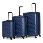 Swiss Mobility - Ensemble de 3 valise rigide ABS - Bleu-en ABS résistant