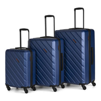Swiss Mobility - Ensemble de 3 valise rigide ABS - Bleu-en ABS résistant