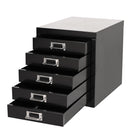 Geelong - Classeur à 5 tiroirs - Noir-Dimensions: 13.1 in. H x 11 in. W x 15.8 in. D