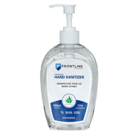 Frontline Protection - Désinfectant pour les mains à 75 % d'alcool éthylique enrichi d'aloès, flacon pompe de 500 ml, paq./6-Contient 75 % d'alcool éthylique pour tuer efficacement les bactéries et les virus nocifs