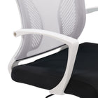 Chaise de bureau ergonomique à dossier en maille Workspace de CorLiving - Gris-Lève-gaz permet d’ajuster à la hauteur parfaite